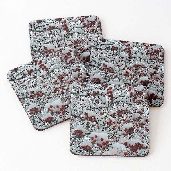 Item preview, Red Berries Peeking Through the Snow designed and sold by NaturesState.