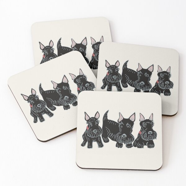 Item preview, Three Little Black Scotties designed and sold by Janpaints22.