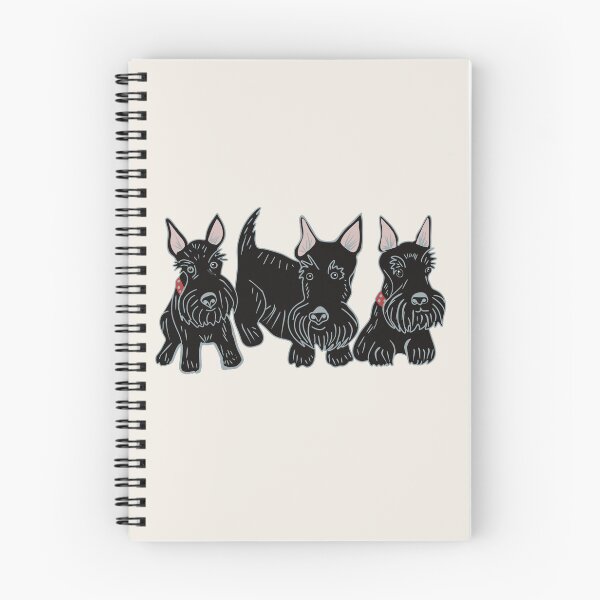 Artikelvorschau, Drei kleine schwarze Scotties entworfen und verkauft von Janpaints22.
