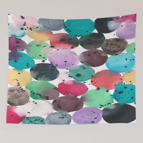 Item preview, Colorful Watercolor Circles designed and sold by ewartick1.