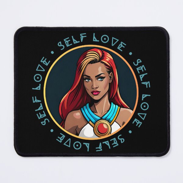 Item preview, Superhero Woman Blue Self Love Black Princess Pendant designed and sold by Melan Designs.