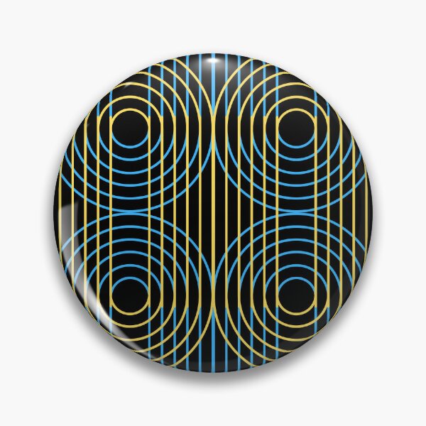 Item preview, Blue and Gold Geometric Circles designed and sold by LipsLab.