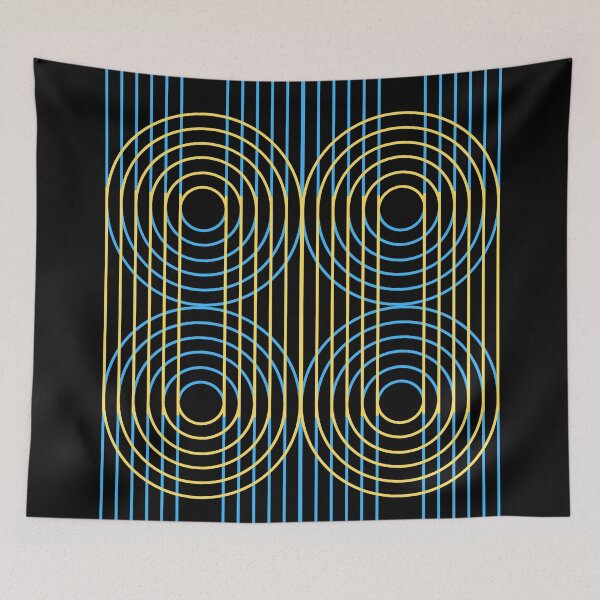 Item preview, Blue and Gold Geometric Circles designed and sold by LipsLab.