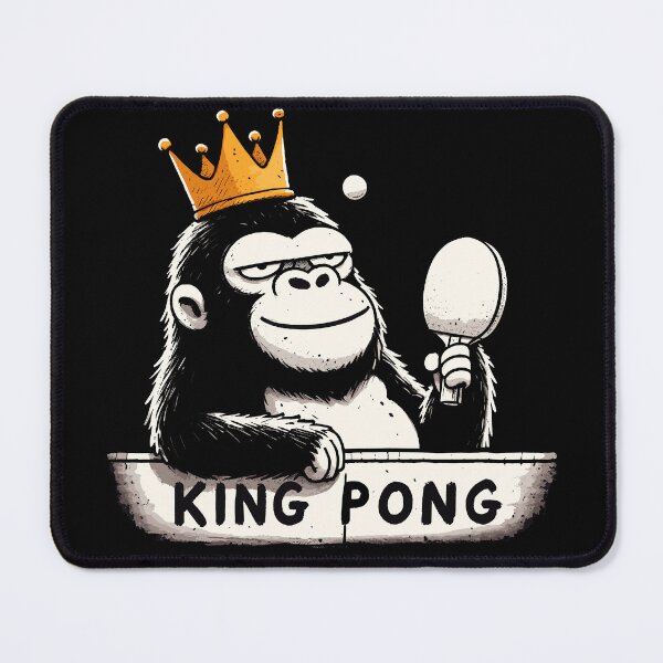 Item preview, King Pong Ping Pong Gorilla designed and sold by DoodleDashShop.