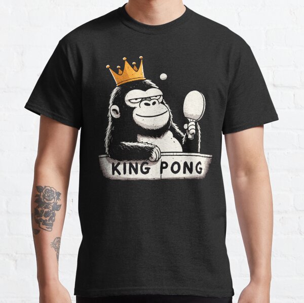 Artikel-Vorschau von King Pong Ping Pong Gorilla, designt und verkauft von DoodleDashShop.