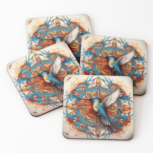 Item preview, Vibrant Hummingbird in a Mandala designed and sold by KingExpressions.