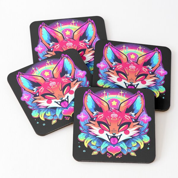 Item preview, Kawaii Fox - Neon sticker designed and sold by TheArtistOf2022.