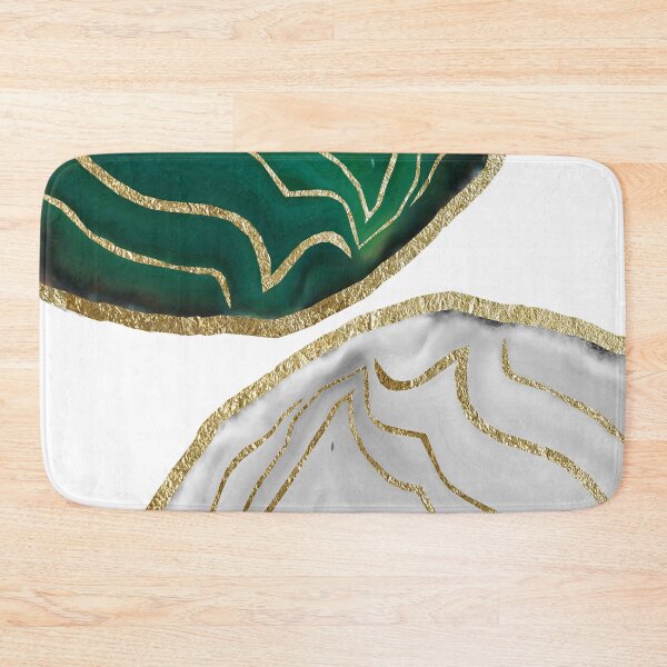 Item preview, Yin Yang Emerald White Agate Gold Glam #1 (Photo of Foil Only - Not Reflective) designed and sold by Anita's & Bella's Art.