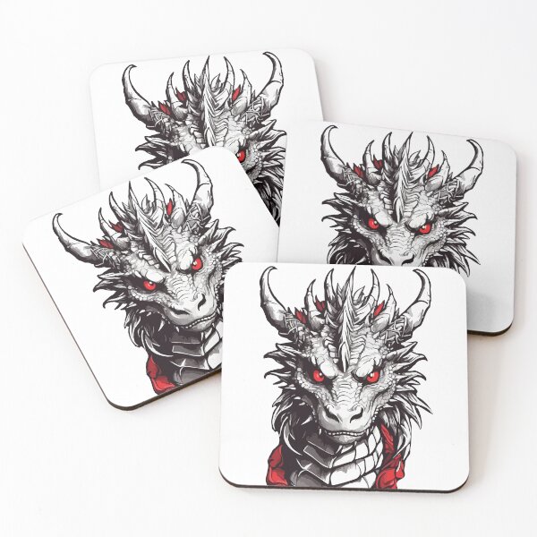 Item preview, Black white and blood red dragon designed and sold by SameB.