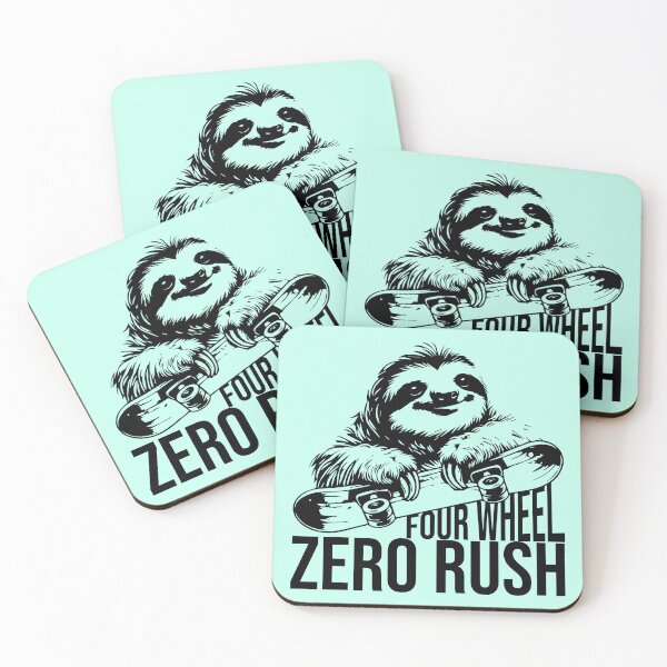 Item preview, Funny Skateboard Quote: Sloth Riding Skateboard  designed and sold by NawalMagdy.