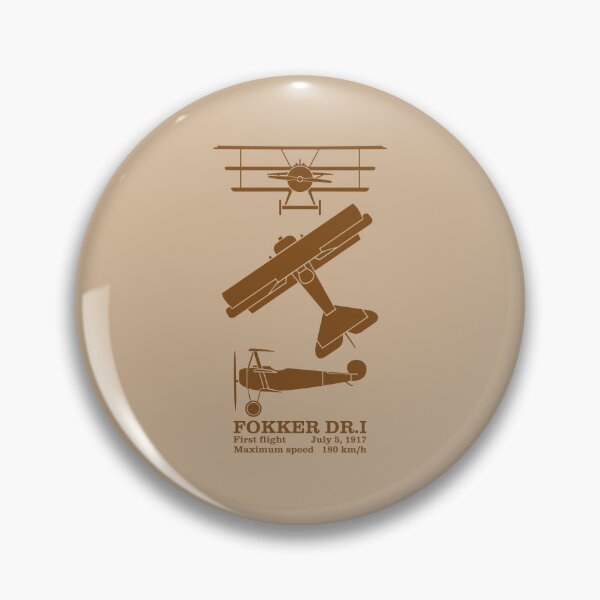 Item preview, Fokker Dr.I German WW1 Triplane Silhouettes Infographic Diagrams designed and sold by MilitaryMart.