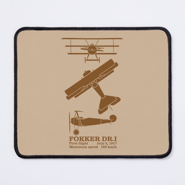 Item preview, Fokker Dr.I German WW1 Triplane Silhouettes Infographic Diagrams designed and sold by MilitaryMart.
