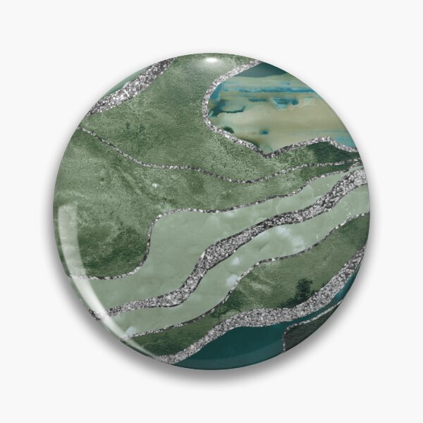 Item preview, Olive Green Marble Agate Silver Glam #1 (Photo of Glitter Only - Not Reflective) designed and sold by Anita's & Bella's Art.