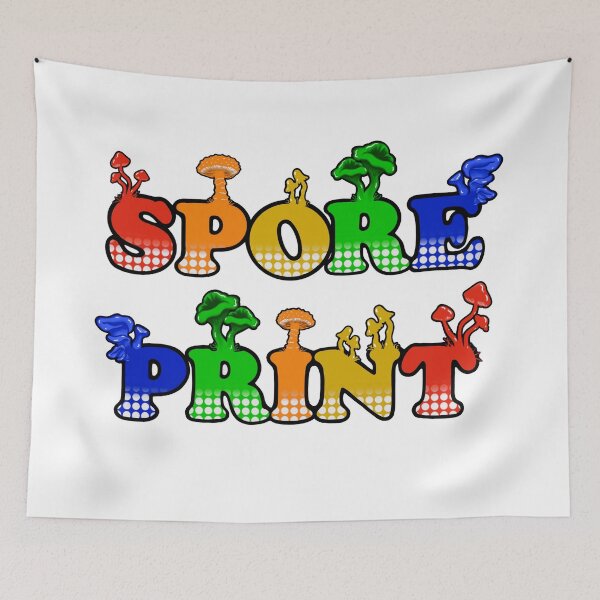 Item preview, Spore Print, abstract, magic mushroom, rainbow art designed and sold by MayGreenAbgrall.