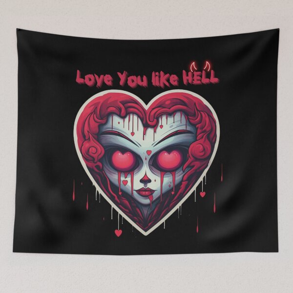 Item preview, Love You Like Hell Creative Gifts For Valentine's Day designed and sold by bunnyshopAW.