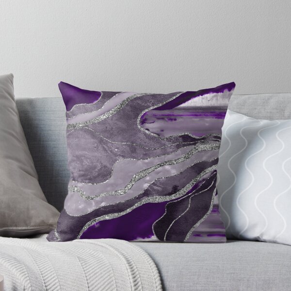 Item preview, Dark Violet Marble Agate Silver Glam #1 (Photo of Glitter Only - Not Reflective) designed and sold by Anita's & Bella's Art.