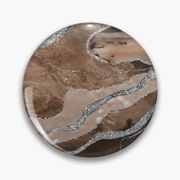 Item preview, Brown Marble Agate Silver Glam #1 (Photo of Glitter Only - Not Reflective) designed and sold by Anita's & Bella's Art.