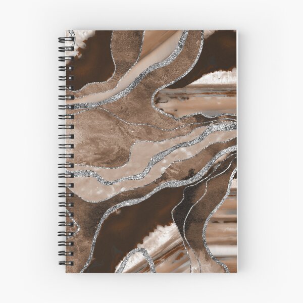 Item preview, Brown Marble Agate Silver Glam #1 (Photo of Glitter Only - Not Reflective) designed and sold by Anita's & Bella's Art.