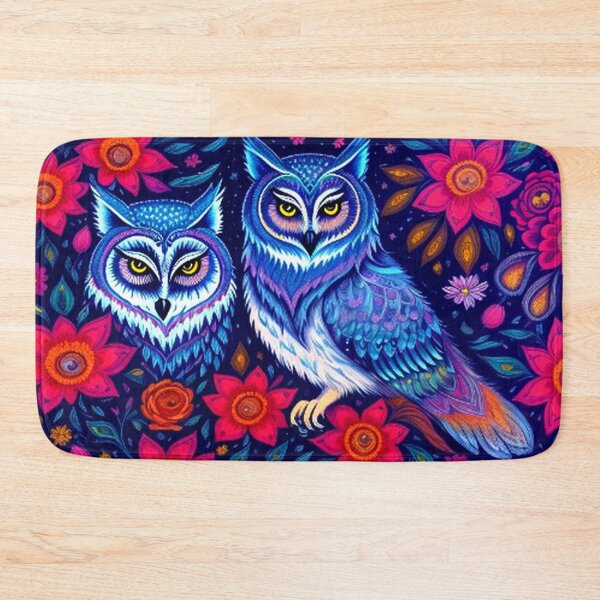 Item preview, Colorful Flowers and Forest Owl  designed and sold by TheDarkWardrobe.