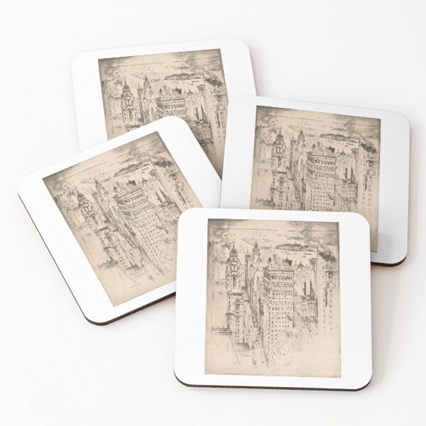 Item preview, Architectural sketch of a city with many skyscrappers designed and sold by SLGA-Designs.