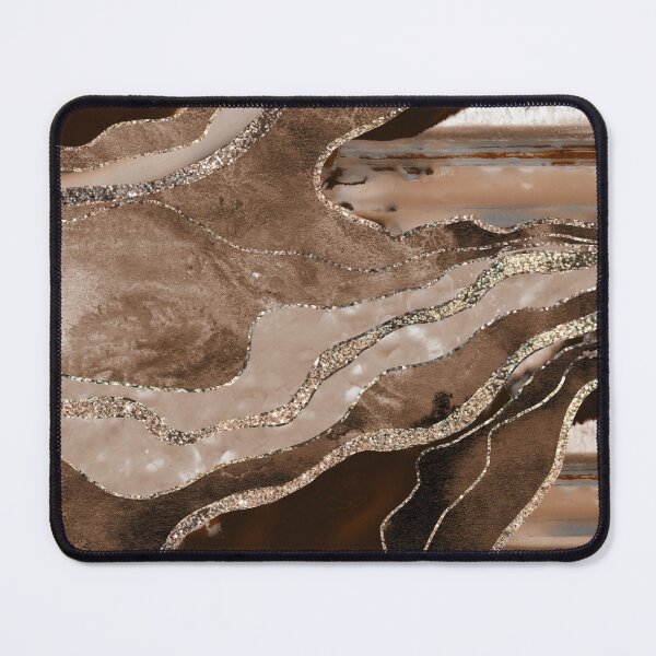 Item preview, Brown Marble Agate Gold Glam #1 (Photo of Glitter Only - Not Reflective) designed and sold by Anita's & Bella's Art.
