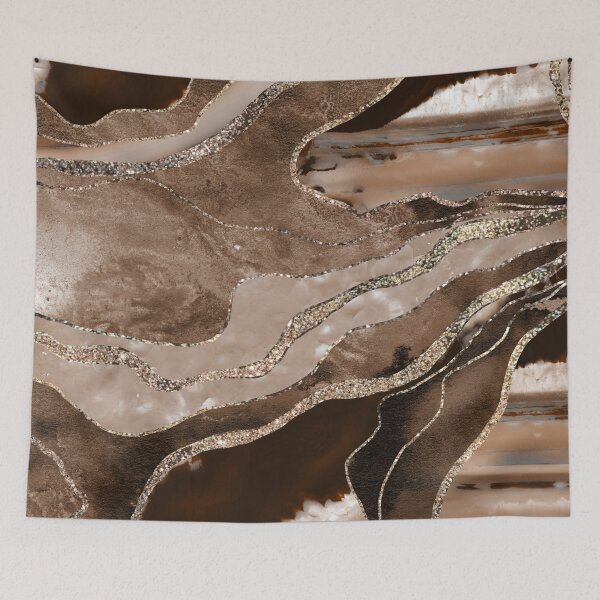 Item preview, Brown Marble Agate Gold Glam #1 (Photo of Glitter Only - Not Reflective) designed and sold by Anita's & Bella's Art.