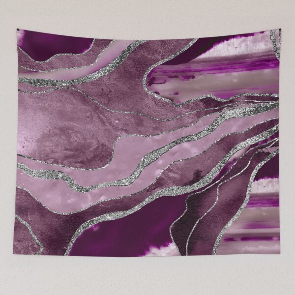 Item preview, Mauve Pink Marble Agate Silver Glam #1 (Photo of Glitter Only - Not Reflective) designed and sold by Anita's & Bella's Art.