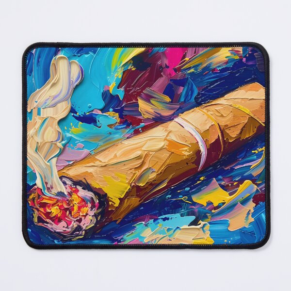 Item preview, Whimsical Chromatics- A Cigar's Watercolor Whirlwind in Expressive Brushstrokes AI Generated designed and sold by OlfactoART Studio.