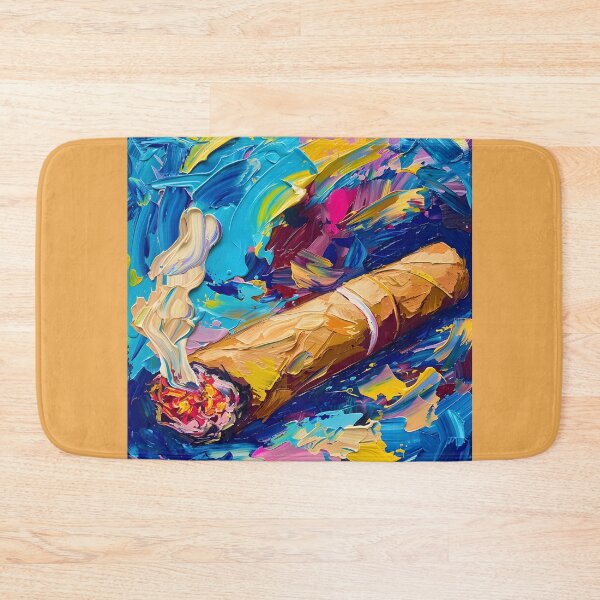 Item preview, Whimsical Chromatics- A Cigar's Watercolor Whirlwind in Expressive Brushstrokes AI Generated designed and sold by OlfactoART Studio.