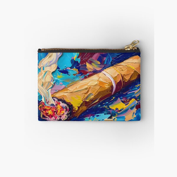 Item preview, Whimsical Chromatics- A Cigar's Watercolor Whirlwind in Expressive Brushstrokes AI Generated designed and sold by OlfactoART Studio.