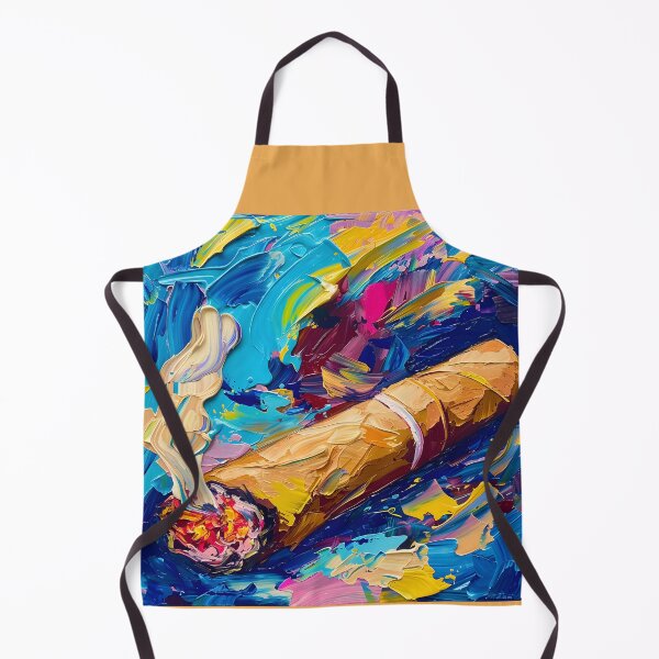 Item preview, Whimsical Chromatics- A Cigar's Watercolor Whirlwind in Expressive Brushstrokes AI Generated designed and sold by OlfactoART Studio.