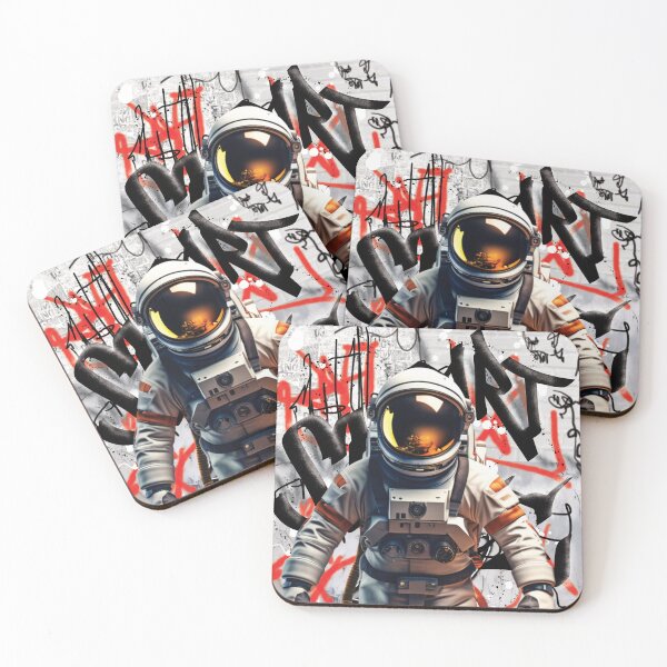 Item preview, astronaut street art designed and sold by Robotsss.