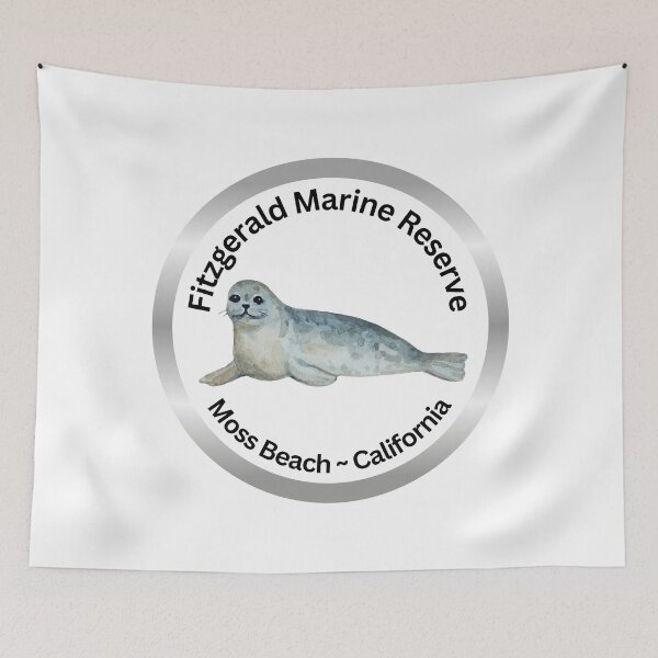 Item preview, Fitzgerald Marine Reserve Moss Beach Harbor Seal designed and sold by HalfMoonBayShop.