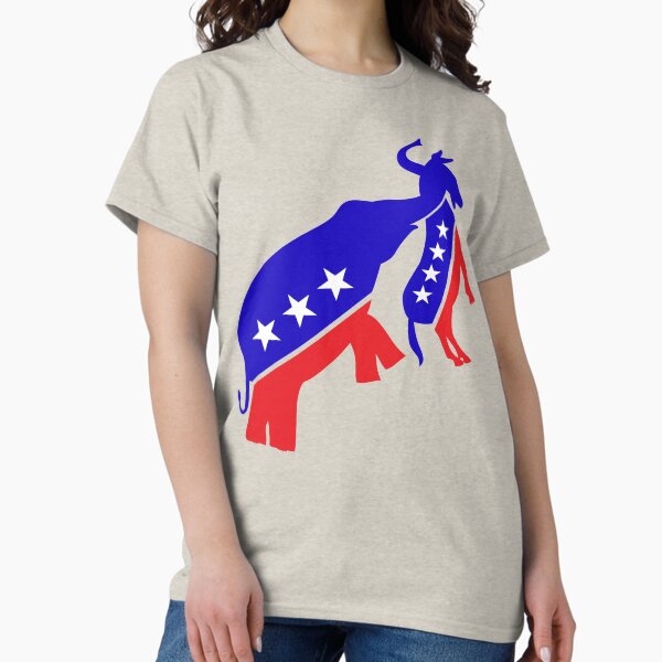 Item preview, GOP Elephant hangs Democrat Donkey designed and sold by pacedesign.