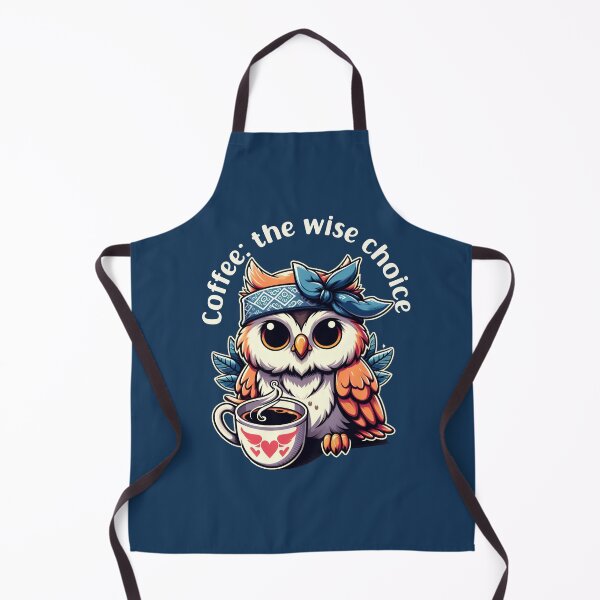 Item preview, Coffee: The Wise Choice - Owl With Coffee designed and sold by MusesWhispers.