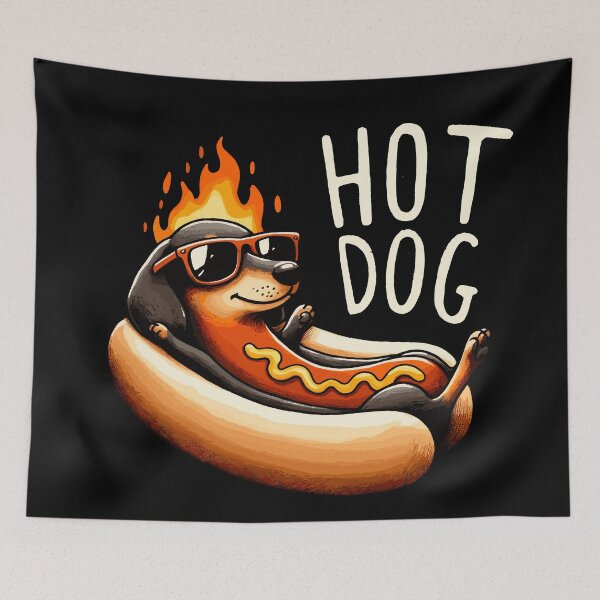 Item preview, Hot dog hot dog designed and sold by DoodleDashShop.