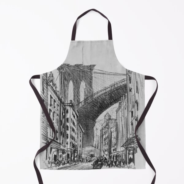 Item preview, City sketch of New York with a view to Brooklyn Bridge designed and sold by SLGA-Designs.