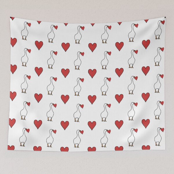 Item preview, White Goose and Red Heart designed and sold by ellenhenry.