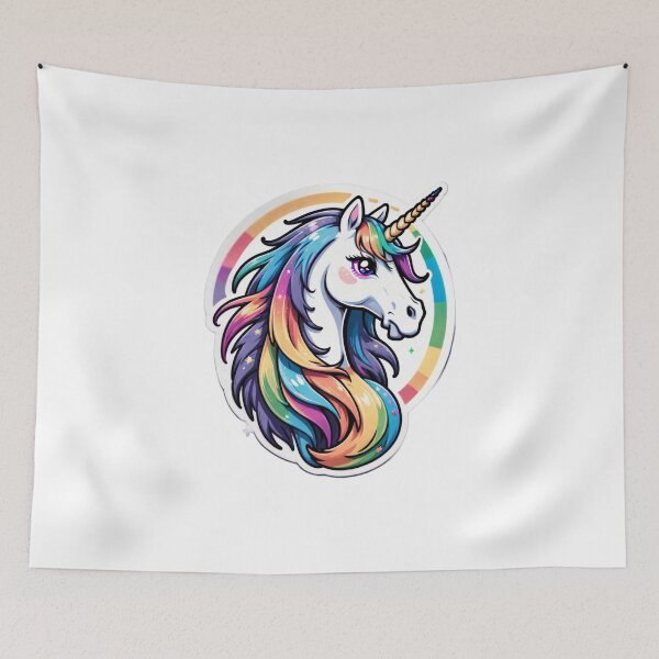 Artikelvorschau, Radiant Rainbow Unicorn entworfen und verkauft von digistampdesign.