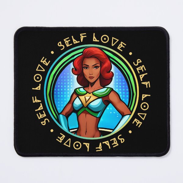 Item preview, Superhero Woman Yellow Self Love Battle Suit Cyan designed and sold by Melan Designs.
