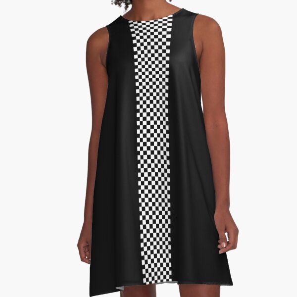 Item preview, 60's, 70's, 80's Retro Black and White Checkerboard Stripe designed and sold by MellowCat.