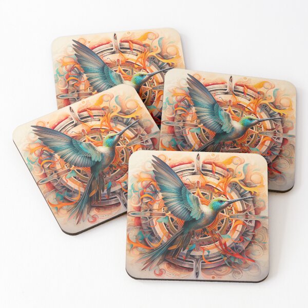 Item preview, Bright Hummingbird in a Mandala designed and sold by KingExpressions.