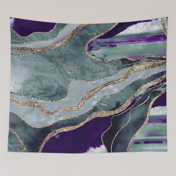 Item preview, Teal Purple Marble Agate Gold Glam #1 (Photo of Glitter Only - Not Reflective) designed and sold by Anita's & Bella's Art.