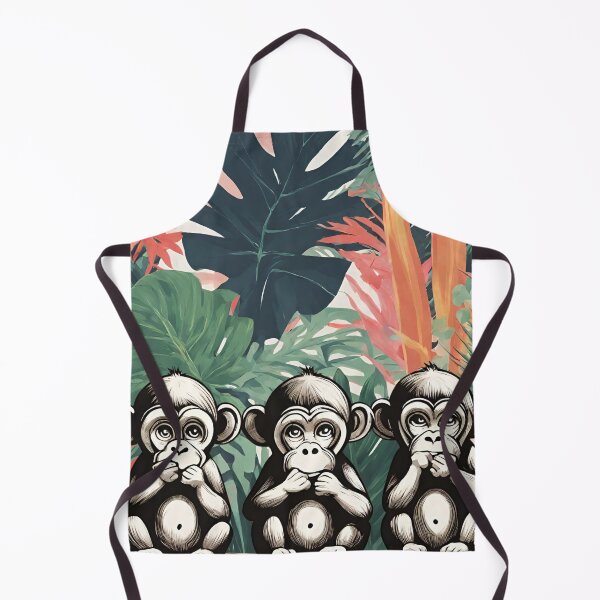 Item preview, Monkey See Monkey Do, Cute Baby Monkeys and Tropical Rainforest Background, Funny Monkey Art Gifts For Animal Lovers designed and sold by Cuteanimalgifts.