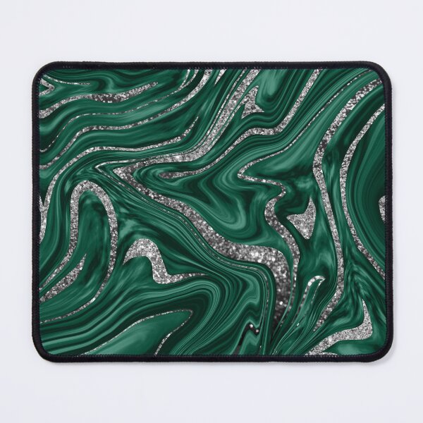Item preview, Emerald Green Black Silver Marble #1 (Photo of Glitter Only - Not Reflective) designed and sold by Anita's & Bella's Art.