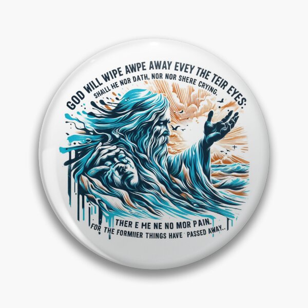 Item preview, "God will wipe away every tear from their eyes; there shall be no more death, nor sorrow, nor crying. There shall be no more pain, for the former things have passed away." designed and sold by PaintMeWorld.