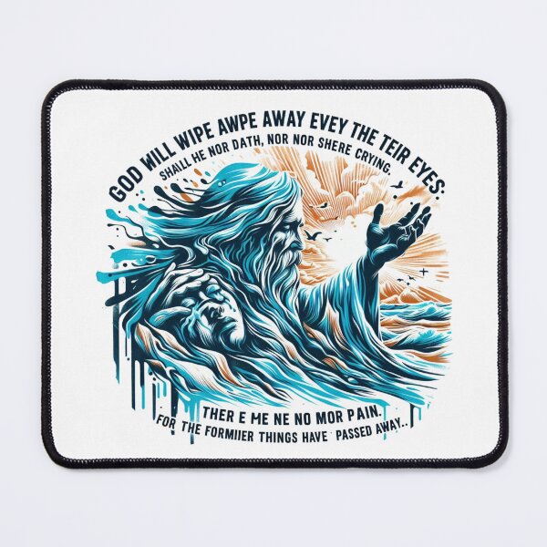 Item preview, "God will wipe away every tear from their eyes; there shall be no more death, nor sorrow, nor crying. There shall be no more pain, for the former things have passed away." designed and sold by PaintMeWorld.
