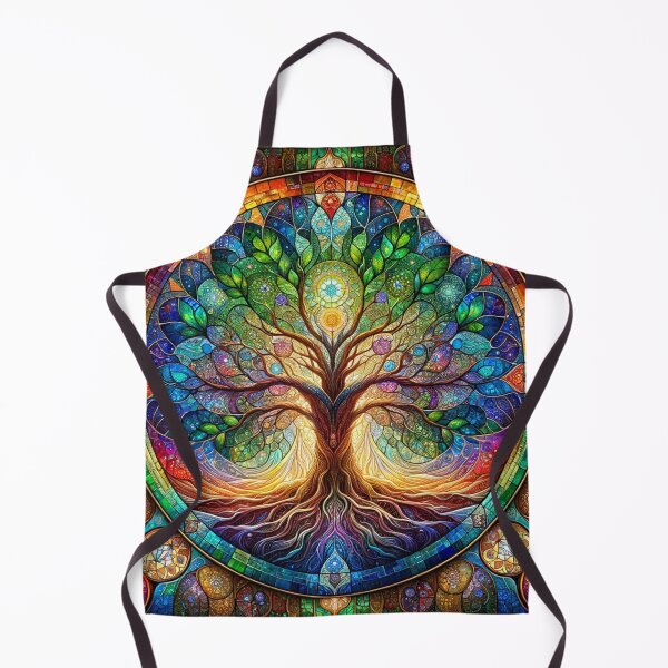 Item preview, Tree of Life in Stain Glass style designed and sold by TheScruffyGoose.