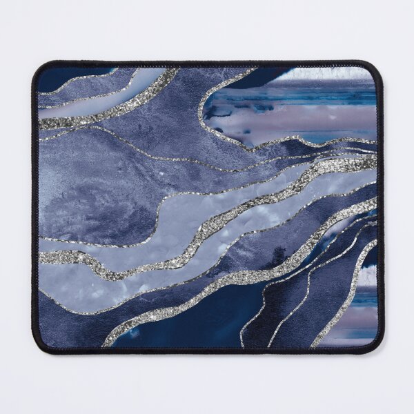Item preview, Blue Marble Agate Silver Glam #1 (Photo of Glitter Only - Not Reflective) designed and sold by Anita's & Bella's Art.