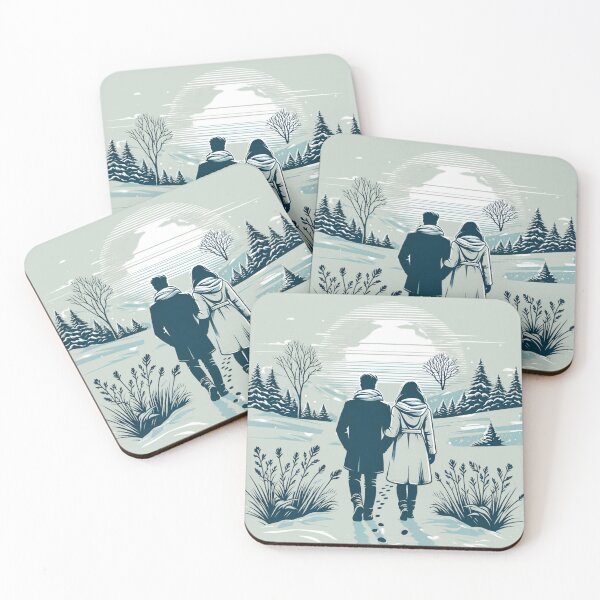 Item preview, Couple walking in snow designed and sold by Chaput Store.
